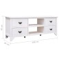 vidaXL Mobile Porta TV Bianco Anticato 108x30x40 cm Legno di Paulownia vidaXL Mobile Porta TV Bianco Anticato 108x30x40 cm Legno di Paulownia