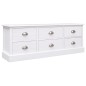 vidaXL Mobile Porta TV Bianco 108x30x40 cm Legno Massello di Paulownia vidaXL Mobile Porta TV Bianco 108x30x40 cm Legno Massello di Paulownia