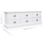 vidaXL Mobile Porta TV Bianco 108x30x40 cm Legno Massello di Paulownia vidaXL Mobile Porta TV Bianco 108x30x40 cm Legno Massello di Paulownia