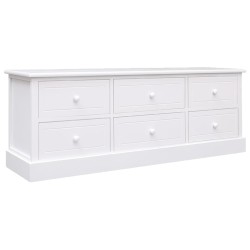 vidaXL Mobile Porta TV Bianco 108x30x40 cm in Legno di Paulonia