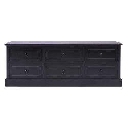 vidaXL Mobile Porta TV Nero 108x30x40 cm in Legno di Paulonia