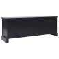 vidaXL Mobile Porta TV Nero 108x30x40 cm in Legno di Paulonia