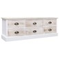 vidaXL Mobile TV Bianco e Marrone Chiaro 108x30x40 cm Legno Paulownia vidaXL Mobile TV Bianco e Marrone Chiaro 108x30x40 cm Legno Paulownia