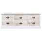 vidaXL Mobile TV Bianco e Marrone Chiaro 108x30x40 cm Legno Paulownia vidaXL Mobile TV Bianco e Marrone Chiaro 108x30x40 cm Legno Paulownia