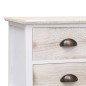 vidaXL Mobile TV Bianco e Marrone Chiaro 108x30x40 cm Legno Paulownia vidaXL Mobile TV Bianco e Marrone Chiaro 108x30x40 cm Legno Paulownia