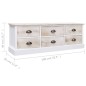 vidaXL Mobile TV Bianco e Marrone Chiaro 108x30x40 cm Legno Paulownia vidaXL Mobile TV Bianco e Marrone Chiaro 108x30x40 cm Legno Paulownia