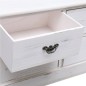 vidaXL Mobile TV Bianco Anticato 108x30x40 cm Legno Massello Paulownia vidaXL Mobile TV Bianco Anticato 108x30x40 cm Legno Massello Paulownia