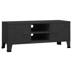 vidaXL Mobile TV Industriale Nero 105x35x42 cm in Metallo