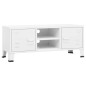 vidaXL Mobile TV Industriale Bianco 105x35x42 cm in Metallo vidaXL Mobile TV Industriale Bianco 105x35x42 cm in Metallo