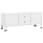 vidaXL Mobile TV Industriale Bianco 105x35x42 cm in Metallo vidaXL Mobile TV Industriale Bianco 105x35x42 cm in Metallo