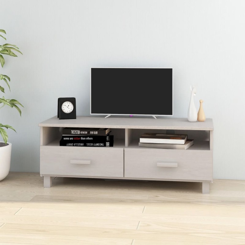 vidaXL Mobile TV HAMAR Bianco 106x40x40 cm in Legno Massello di Pino vidaXL Mobile TV HAMAR Bianco 106x40x40 cm in Legno Massello di Pino