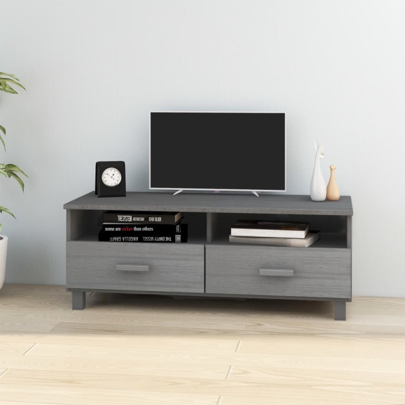 vidaXL Mobile TV HAMAR Grigio Scuro 106x40x40 cm in Legno di Pino vidaXL Mobile TV HAMAR Grigio Scuro 106x40x40 cm in Legno di Pino