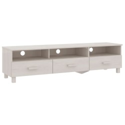 vidaXL Mobile TV HAMAR Bianco 158x40x40 cm in Legno Massello di Pino