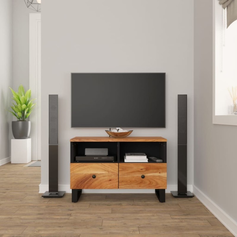 vidaXL Mobile Porta TV 70x33x46 cm in Legno Massello di Acacia vidaXL Mobile Porta TV 70x33x46 cm in Legno Massello di Acacia