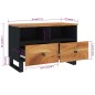 vidaXL Mobile Porta TV 70x33x46 cm in Legno Massello di Acacia vidaXL Mobile Porta TV 70x33x46 cm in Legno Massello di Acacia