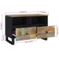 vidaXL Mobile Porta TV 70x33x46cm in Legno Massello di Recupero vidaXL Mobile Porta TV 70x33x46cm in Legno Massello di Recupero