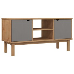 vidaXL Mobile TV OTTA Marrone e Grigio 113,5x43x57 cm in Legno di Pino