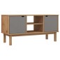 vidaXL Mobile TV OTTA Marrone e Grigio 113,5x43x57 cm in Legno di Pino