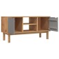 vidaXL Mobile TV OTTA Marrone e Grigio 113,5x43x57 cm in Legno di Pino