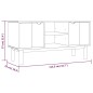 vidaXL Mobile TV OTTA Marrone e Grigio 113,5x43x57 cm in Legno di Pino