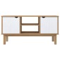 vidaXL Mobile TV OTTA Marrone e Bianco 113,5x43x57 cm in Legno di Pino vidaXL Mobile TV OTTA Marrone e Bianco 113,5x43x57 cm in Legno di Pino