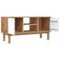 vidaXL Mobile TV OTTA Marrone e Bianco 113,5x43x57 cm in Legno di Pino vidaXL Mobile TV OTTA Marrone e Bianco 113,5x43x57 cm in Legno di Pino