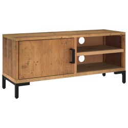 vidaXL Mobile TV Marrone 90x30x40 cm in Legno Massello di Pino