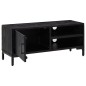 vidaXL Mobile TV Nero 90x30x40 cm in Legno Massello di Pino vidaXL Mobile TV Nero 90x30x40 cm in Legno Massello di Pino