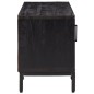 vidaXL Mobile TV Nero 90x30x40 cm in Legno Massello di Pino vidaXL Mobile TV Nero 90x30x40 cm in Legno Massello di Pino
