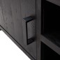vidaXL Mobile TV Nero 110x35x48 cm in Legno Massello di Pino vidaXL Mobile TV Nero 110x35x48 cm in Legno Massello di Pino