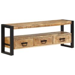 vidaXL Mobile Porta TV 120x30x45 cm in Legno Massello di Mango
