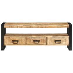 vidaXL Mobile Porta TV 120x30x45 cm in Legno Massello di Mango