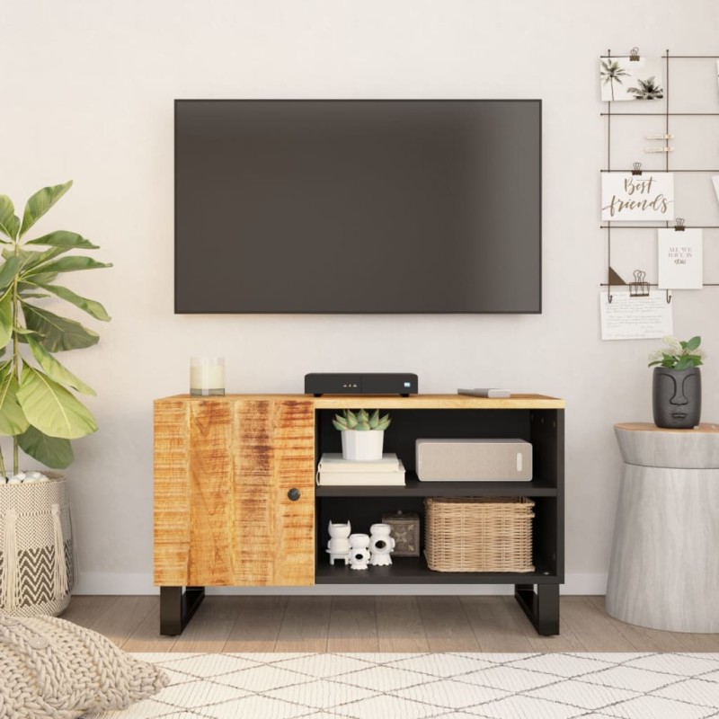vidaXL Mobile TV 80x33x46cm Legno Massello Mango e Legno Multistrato vidaXL Mobile TV 80x33x46cm Legno Massello Mango e Legno Multistrato