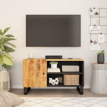 vidaXL Mobile TV 80x33x46cm Legno Massello Mango e Legno Multistrato