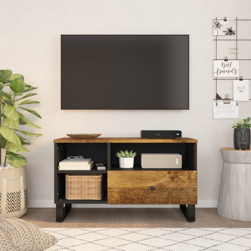 vidaXL Mobile TV 80x33x46cm Legno Massello Mango e Legno Multistrato vidaXL Mobile TV 80x33x46cm Legno Massello Mango e Legno Multistrato