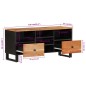 vidaXL Mobile TV 100x33x46cm Legno Massello Acacia e Legno Multistrato vidaXL Mobile TV 100x33x46cm Legno Massello Acacia e Legno Multistrato