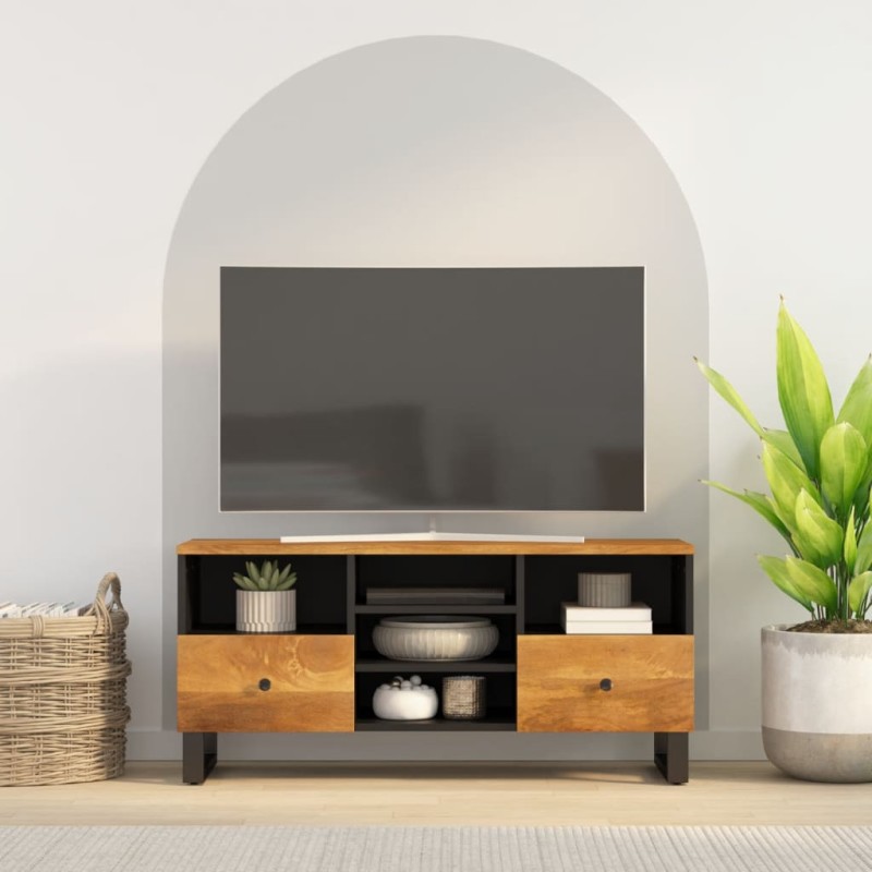 vidaXL Mobile TV 100x33x46cm Legno Massello Mango e Legno Multistrato vidaXL Mobile TV 100x33x46cm Legno Massello Mango e Legno Multistrato