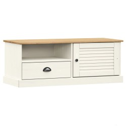vidaXL Mobile Porta TV VIGO Bianco 106x40x40 cm Legno Massello di Pino