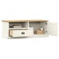 vidaXL Mobile Porta TV VIGO Bianco 106x40x40 cm Legno Massello di Pino