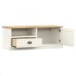 vidaXL Mobile Porta TV VIGO Bianco 106x40x40 cm Legno Massello di Pino