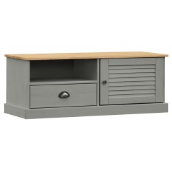 vidaXL Mobile Porta TV VIGO Grigio 106x40x40 cm Legno Massello di Pino