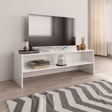vidaXL Mobile TV Bianco Lucido 120x40x40 cm in Truciolato 