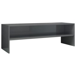 vidaXL Mobile TV Grigio Lucido 120x40x40 cm in Truciolato 