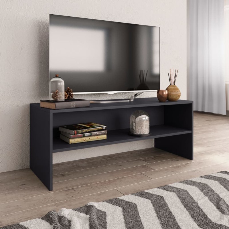 vidaXL Mobile TV Grigio 100x40x40 cm in Truciolato vidaXL Mobile TV Grigio 100x40x40 cm in Truciolato
