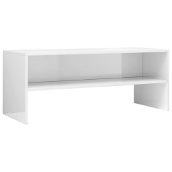 vidaXL Mobile TV Bianco Lucido 100x40x40 cm in Truciolato