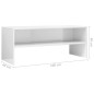 vidaXL Mobile TV Bianco Lucido 100x40x40 cm in Truciolato vidaXL Mobile TV Bianco Lucido 100x40x40 cm in Truciolato