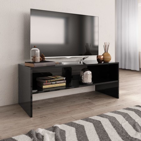vidaXL Mobile TV Nero Lucido 100x40x40 cm in Truciolato 