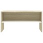 vidaXL Mobile TV Bianco e Rovere Sonoma 80x40x40 cm Legno Multistrato