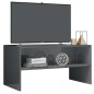 vidaXL Mobile TV Grigio Lucido 80x40x40 cm in Truciolato vidaXL Mobile TV Grigio Lucido 80x40x40 cm in Truciolato