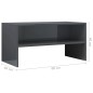 vidaXL Mobile TV Grigio Lucido 80x40x40 cm in Truciolato vidaXL Mobile TV Grigio Lucido 80x40x40 cm in Truciolato